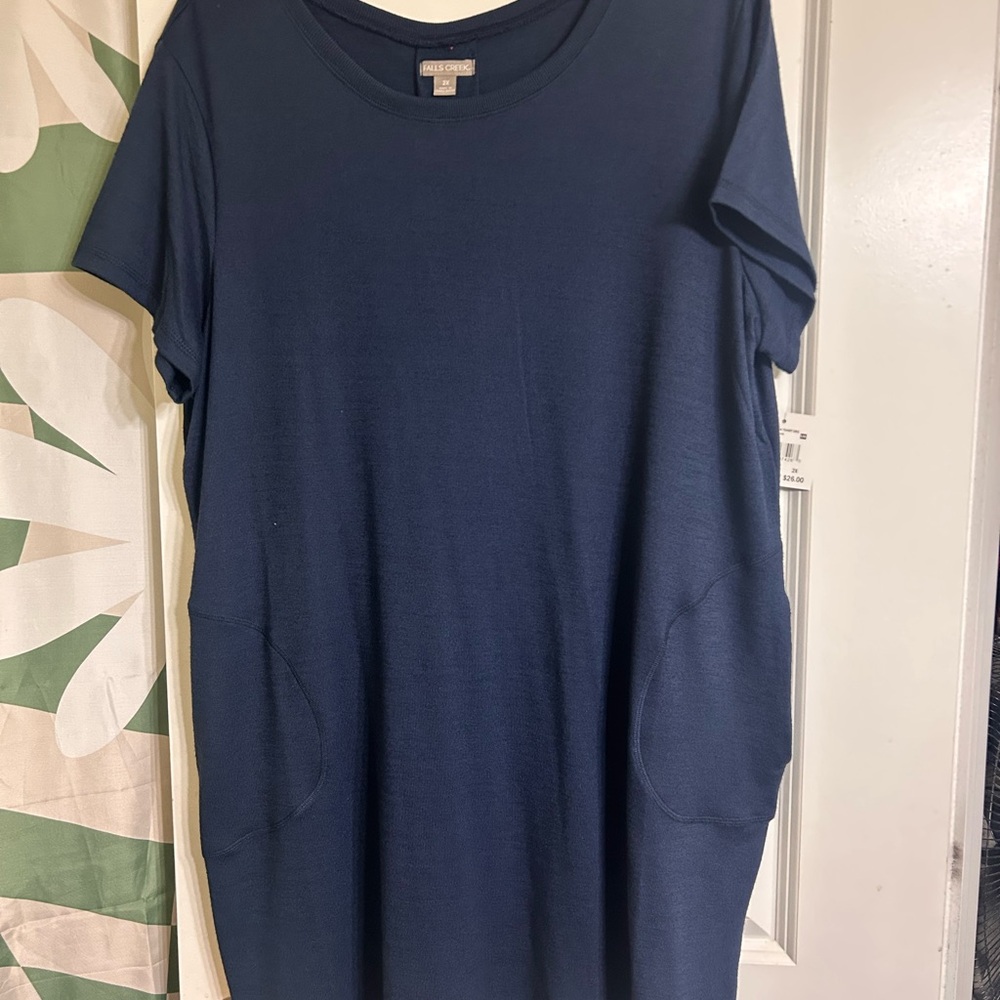 Navy Blue Women's Tshirt Dress